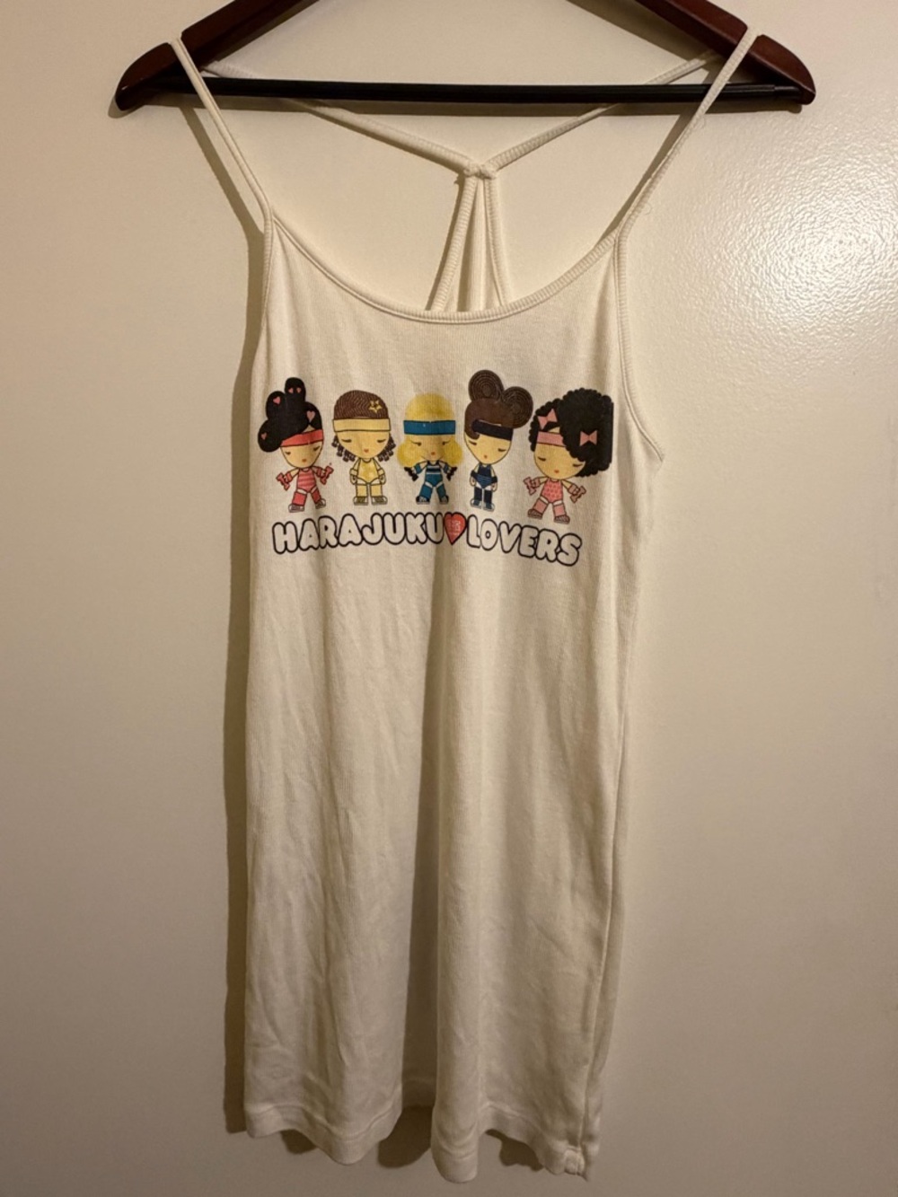Harajuku Lovers White Care-Label Knit Top
